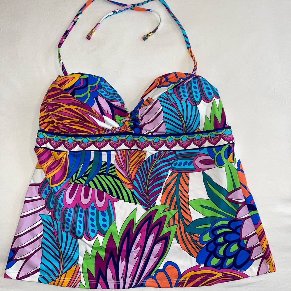 Trina Turk Tankini Top PARADISE PLUME